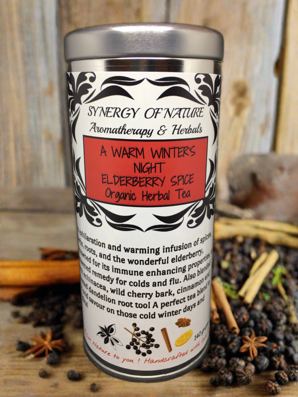 A Warm Winter’s Night Elderberry Spice Organic Herbal Tea