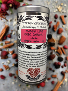 Inspiring Love Roses, Damiana & Cacao Organic Herbal Tea