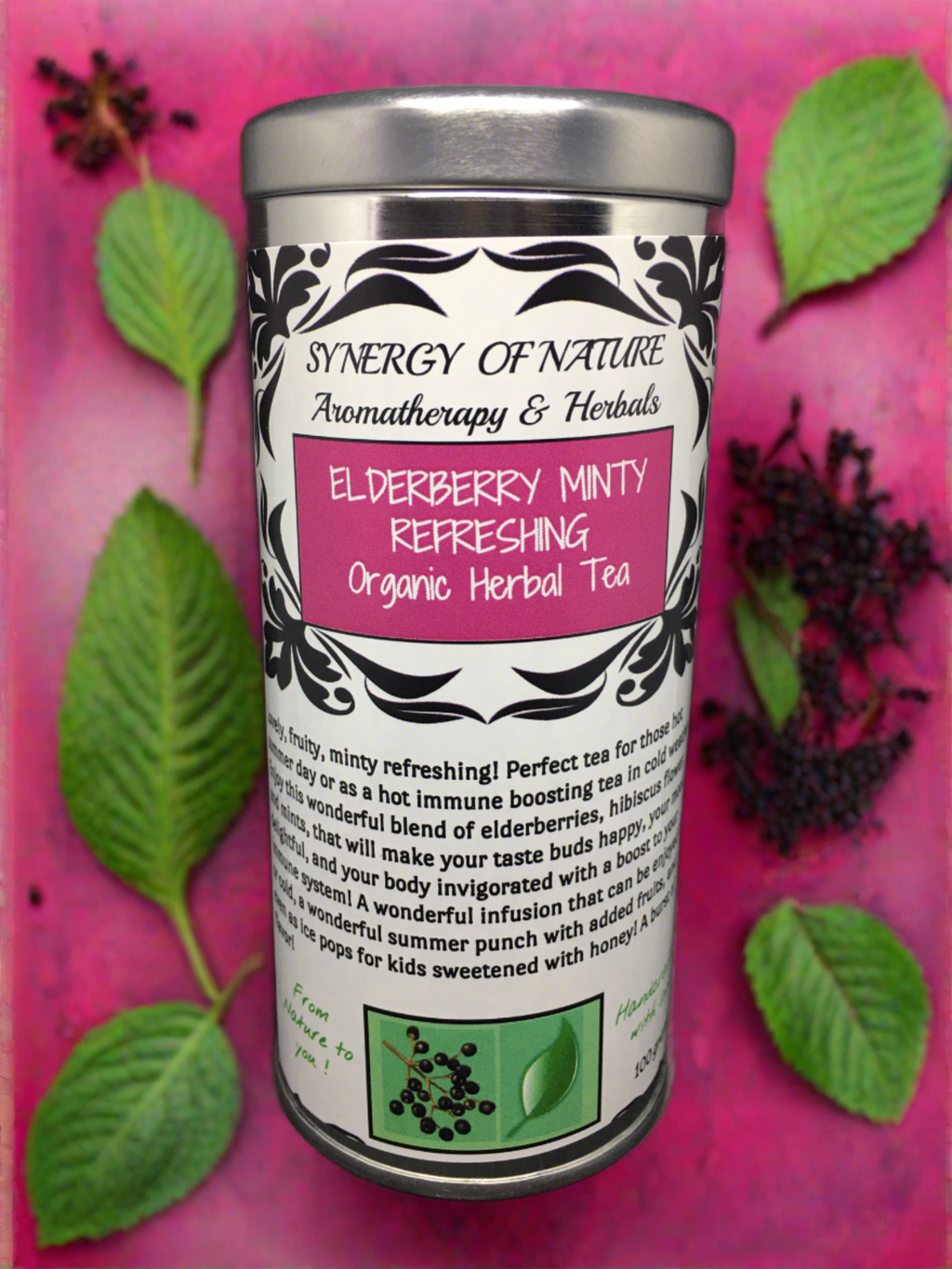 Elderberry Minty Refreshing Organic Herbal Tea