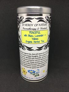 Peaceful with Blues, Lavender & Yellows Organic Herbal Tea