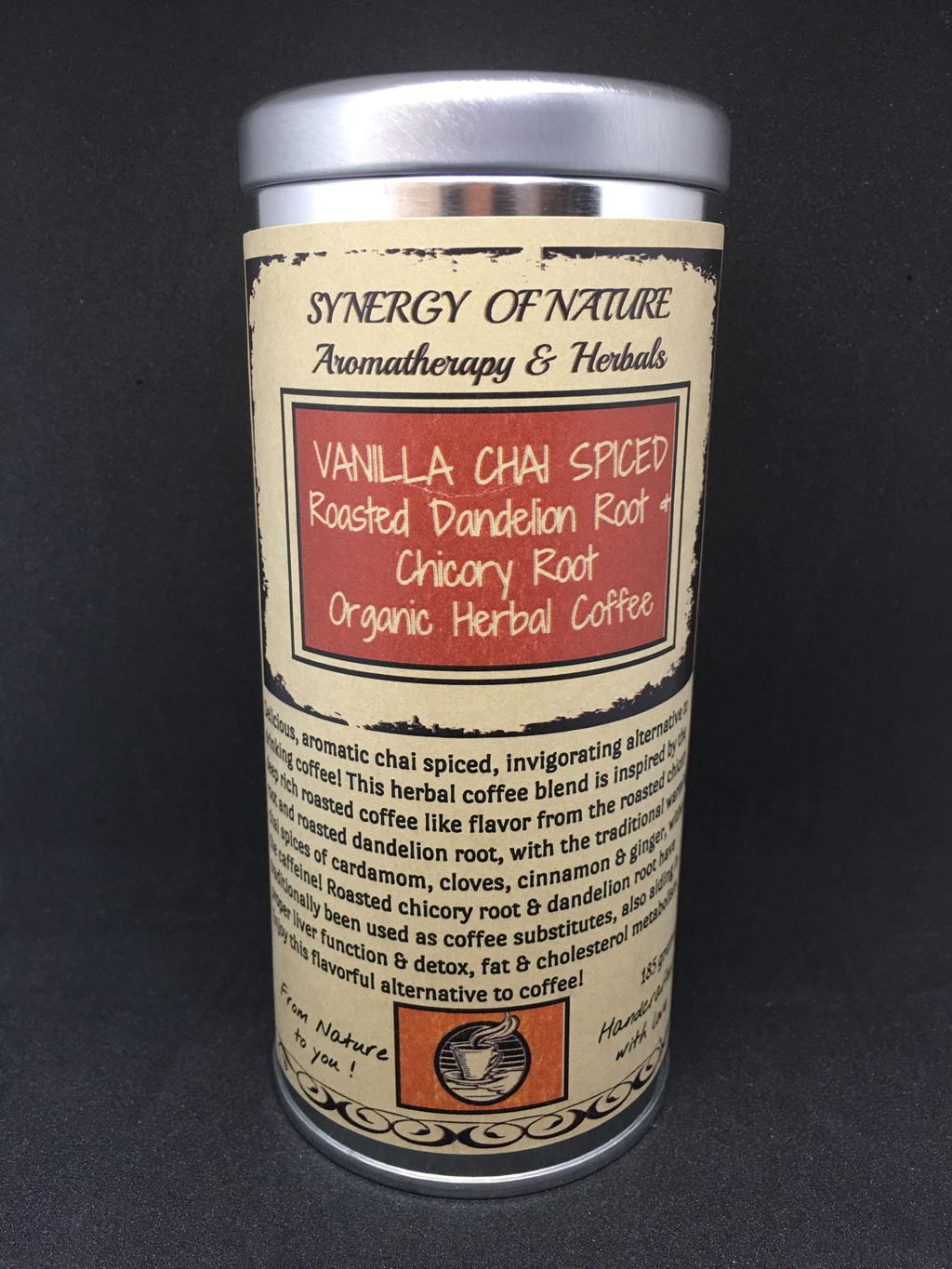 Vanilla Chai Spiced Roasted Dandelion Root & Chicory Root Organic Herbal Coffee